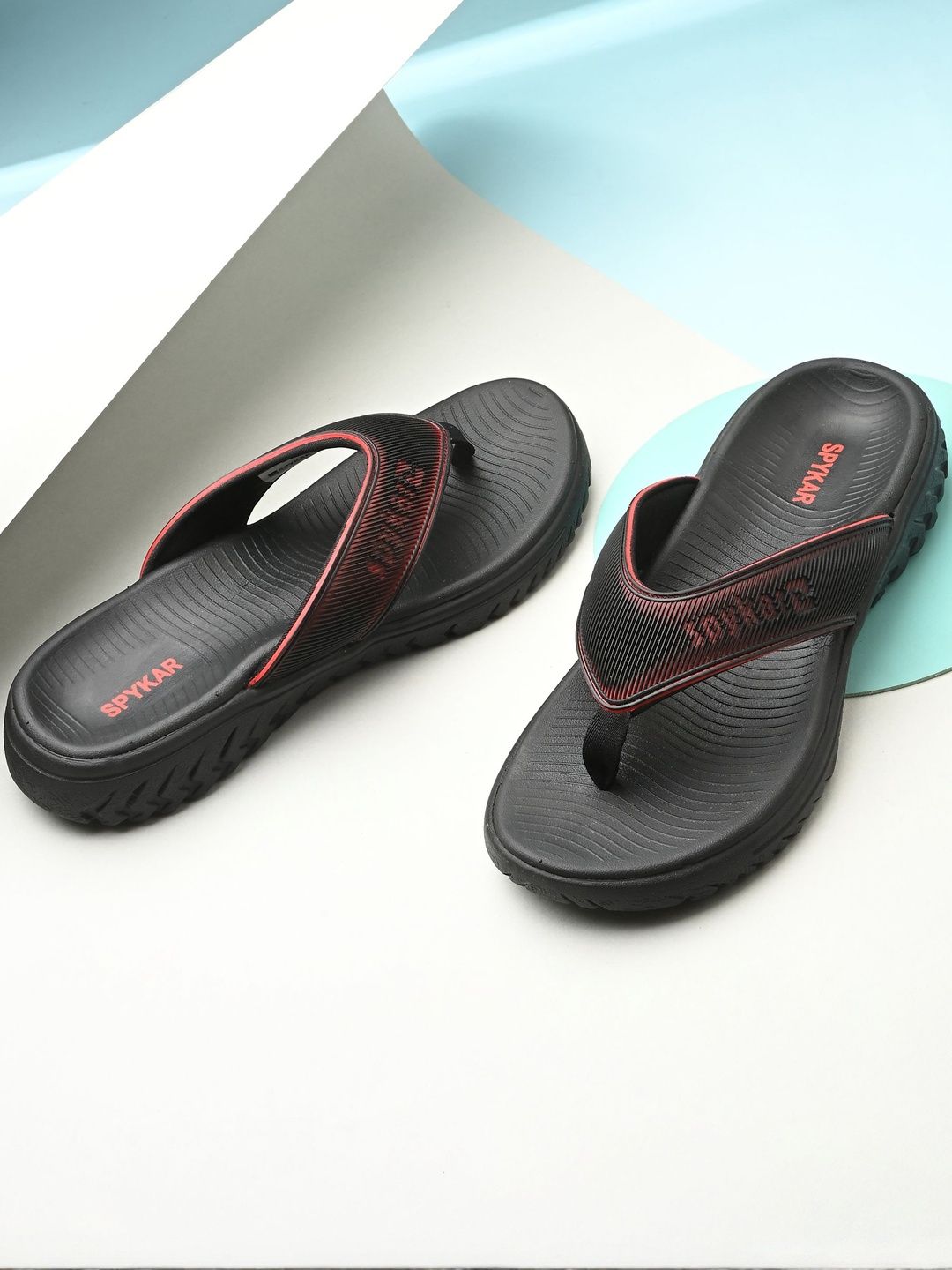SPYKAR Men Black EVA Thong Flip Flops-picture-52