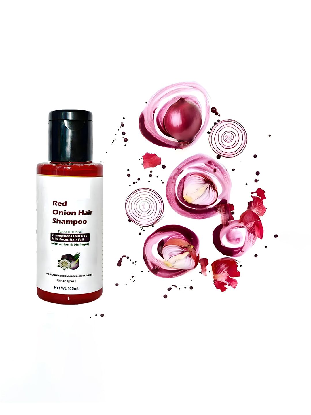 Elecsera Red Onion Shampoo With Bhringraj Reduce Hair Fall - 100 ml-picture-13