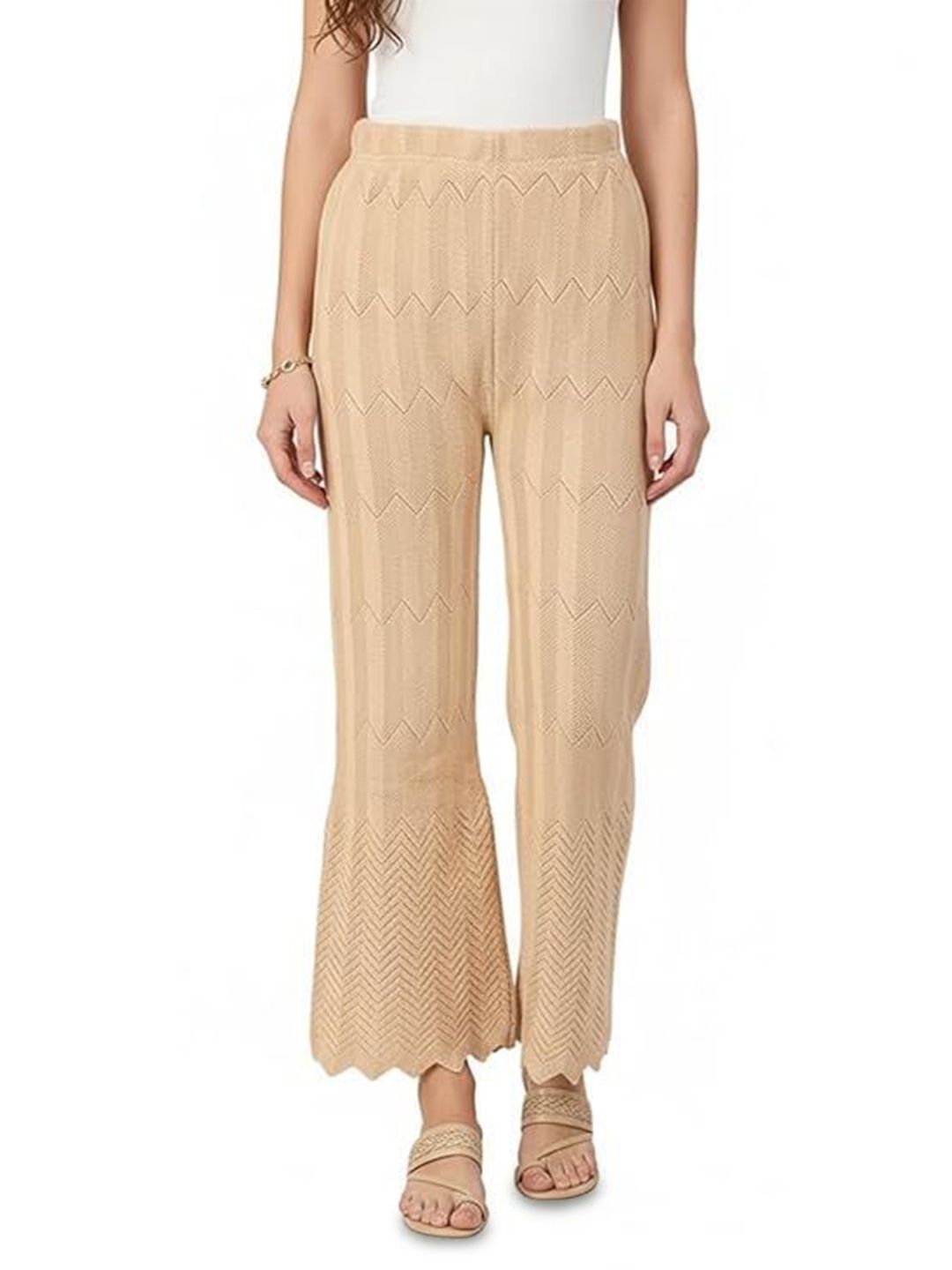 Thrifty Thread Women Mid Rise Woolen Trousers-picture-31
