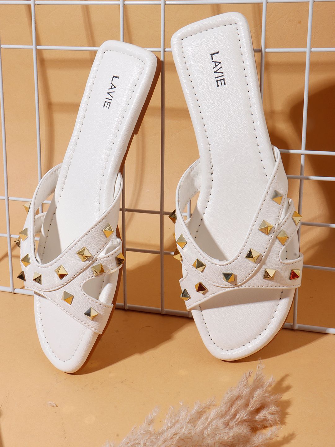 Lavie Women Open Toe Embellished Flats-image-41