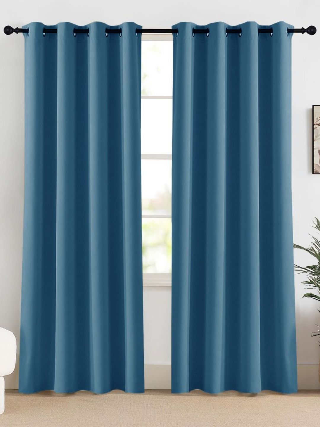 HOMEMONDE Blue Set of 2 Black Out Window-picture-40
