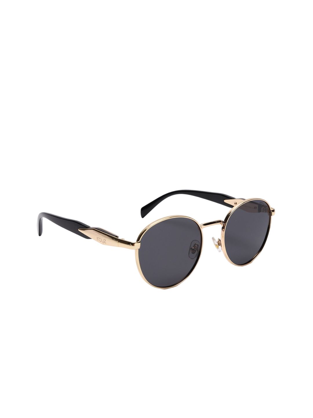 Irayz Unisex Black Lens & Gold-Toned Round Sunglasses with-picture-28