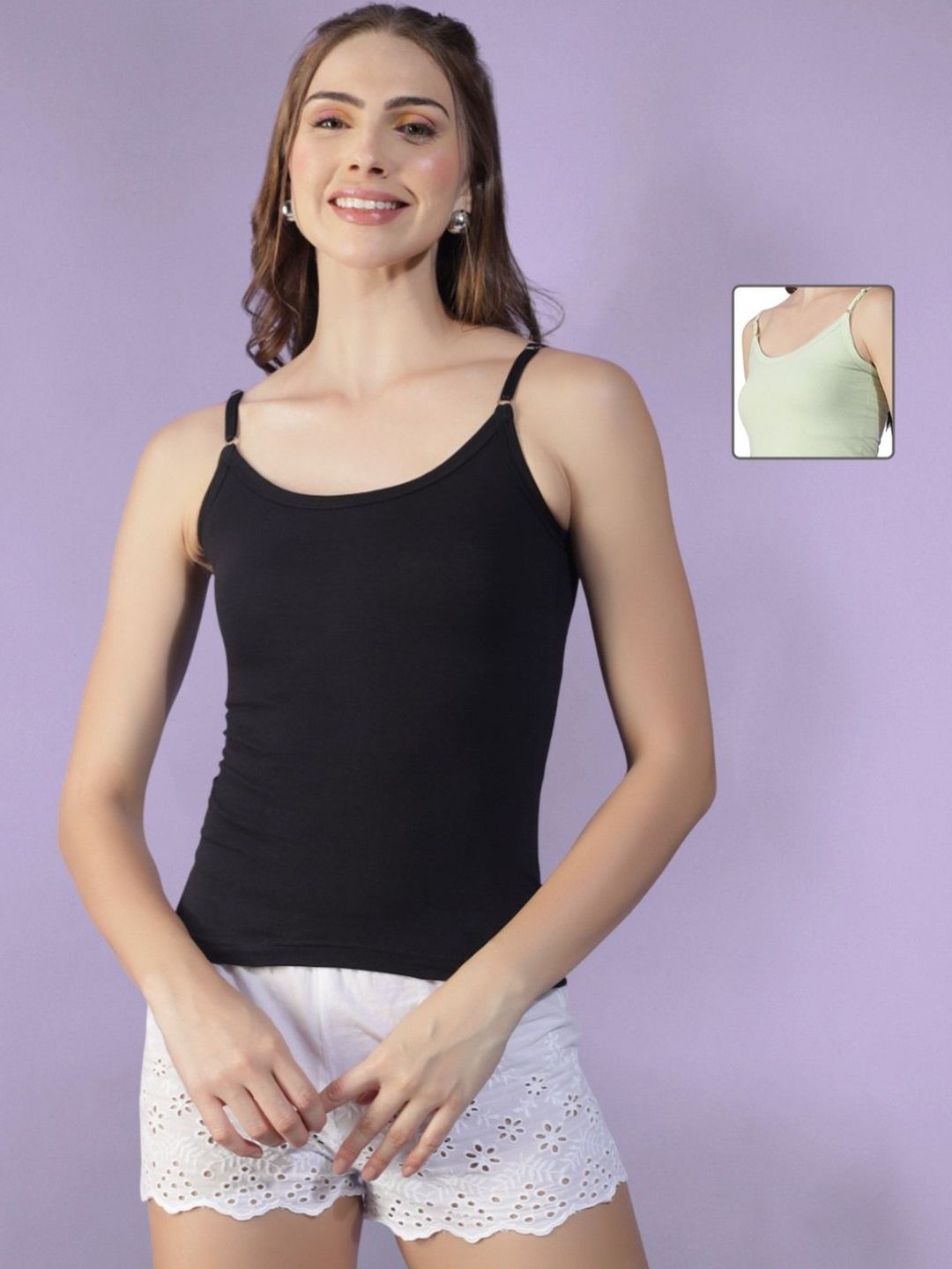 Dollar Missy Women Pack Of 2 Non Padded Camisoles-picture-40