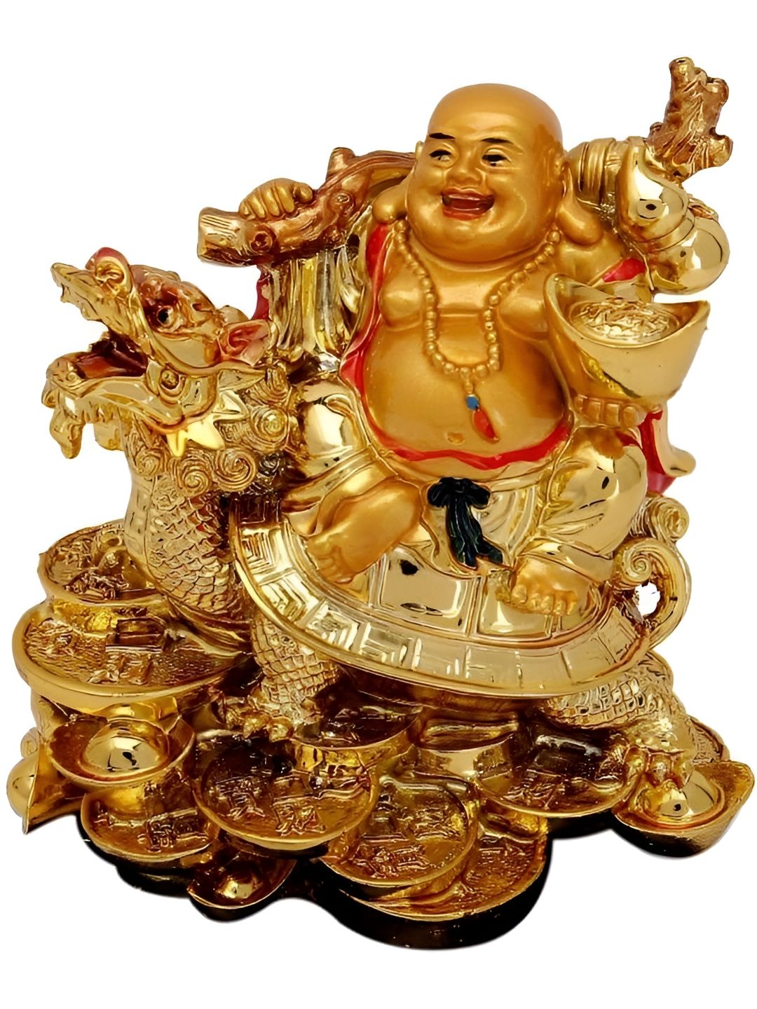 VASTU ART Gold-Toned Buddha Figurine Showpiece-picture-31