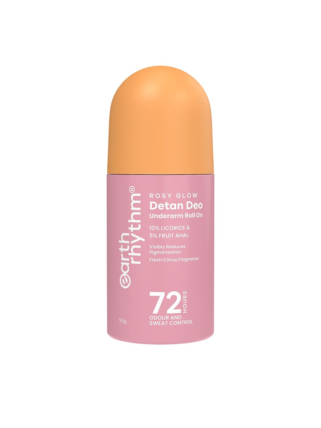 Earth Rhythm Rosy Glow Detan Deo Underarm Roll On - 50 g-image-3