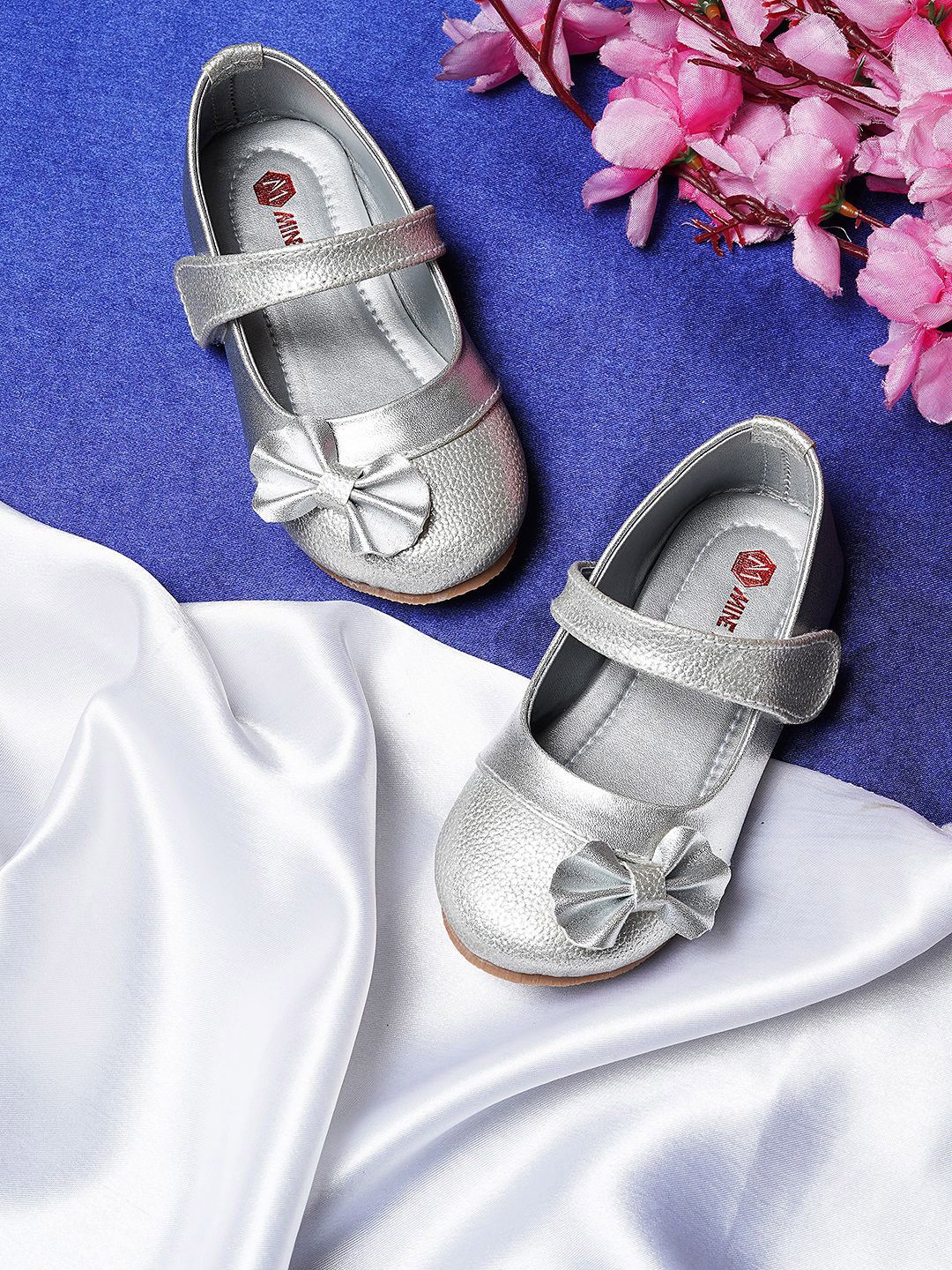 Minesole Girls Solid Bows Party Ballerinas-picture-38