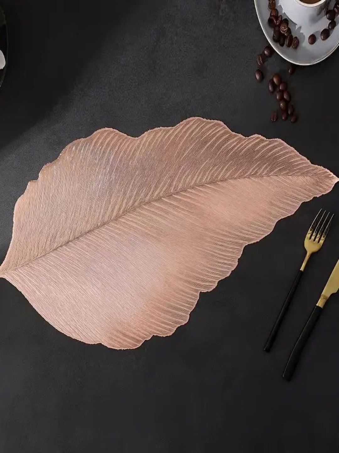 Dakshya Industries Brown Textured Waterproof Table Placemats-picture-13