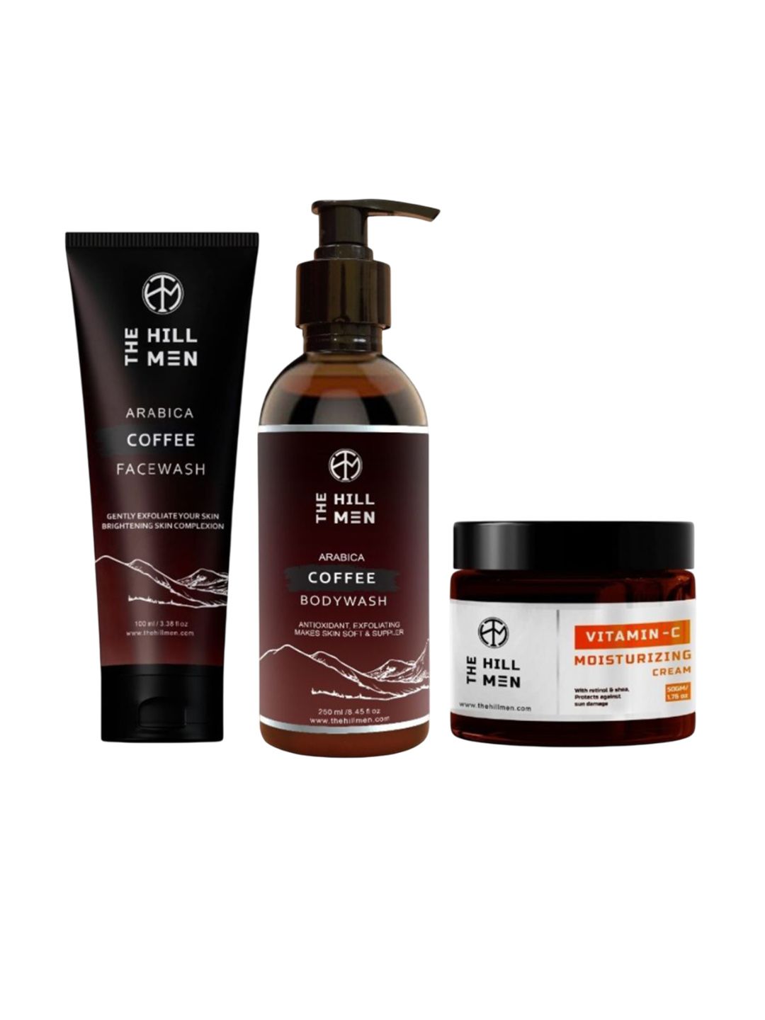 The Hill Men Set Of 3 Coffee Facewash 100 ml, Body Wash - 250 ml &Vitamin C Cream - 50 g-image-39