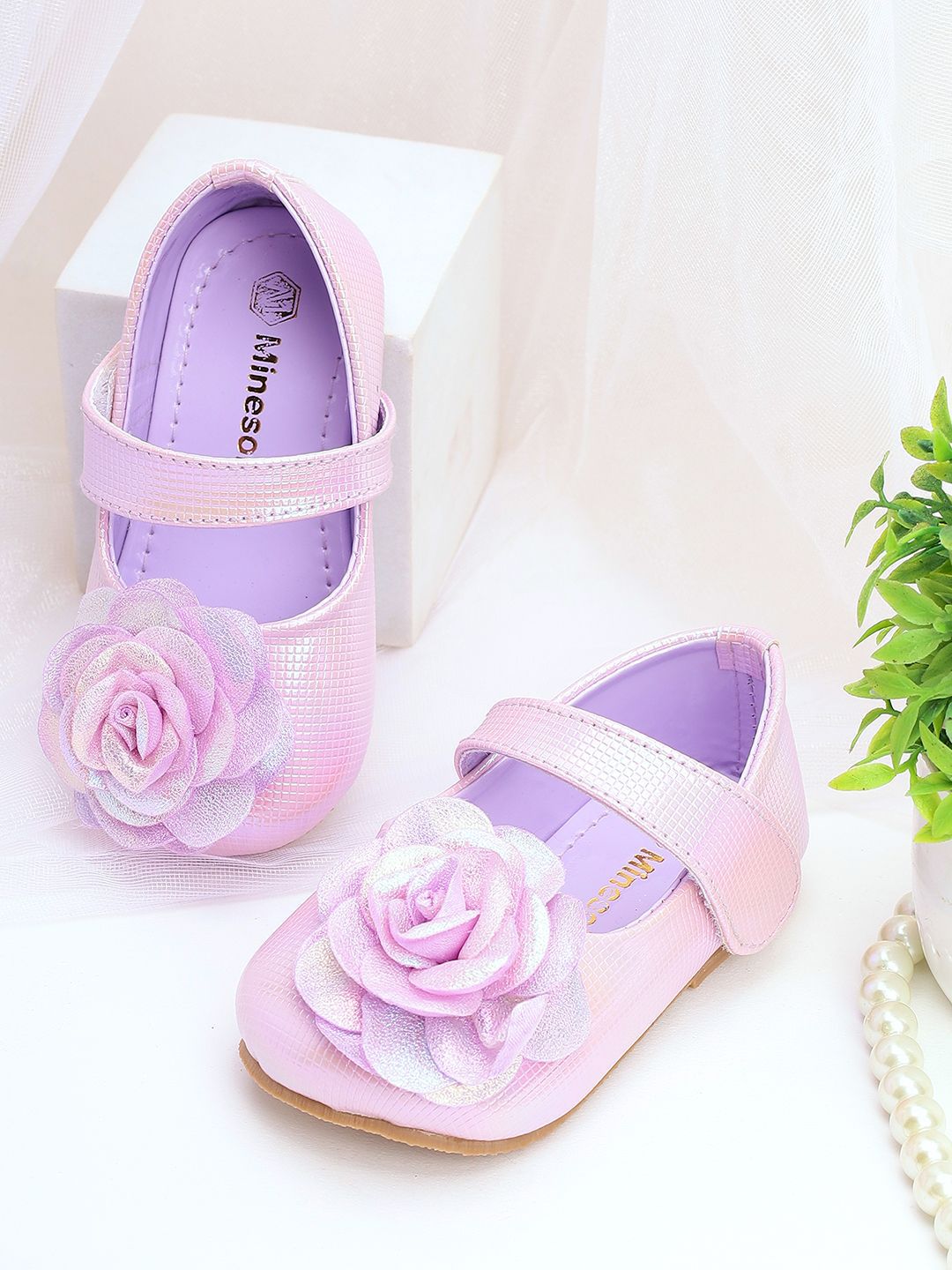 Minesole Girls Western - Embellished Velcro Mary Janes Flats-picture-11