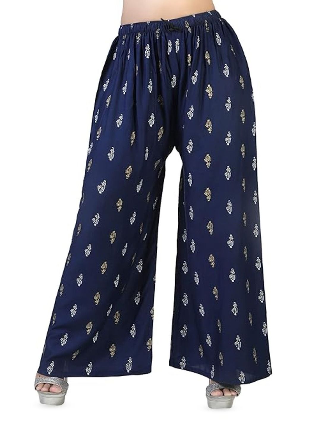ERUDITE CLUB Women Ethnic Motifs Printed Wide Leg Palazzos-picture-52