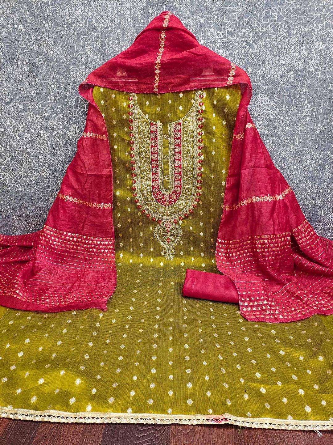 MANVAA Embroidered Unstitched Dress Material-image-38