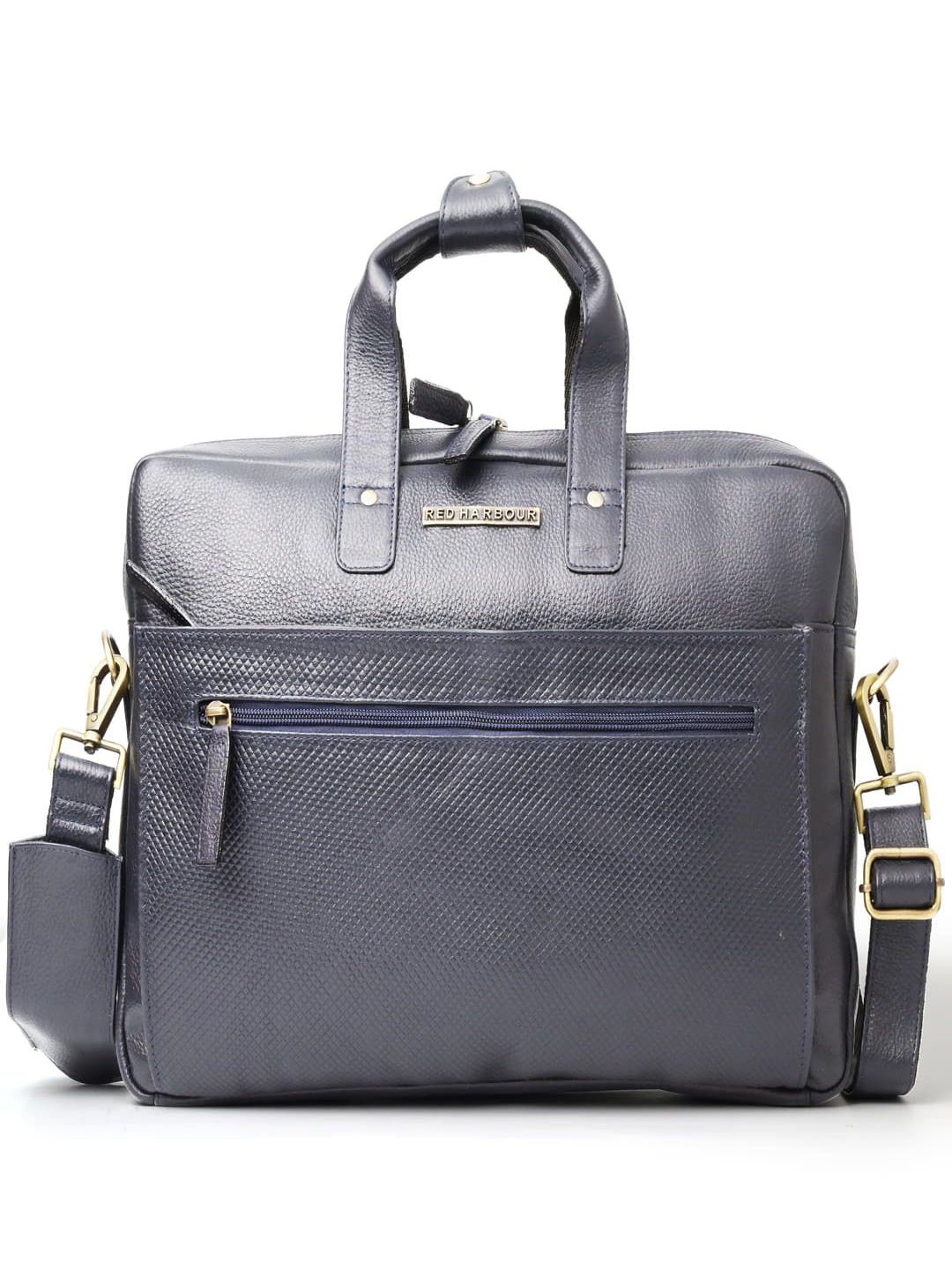 Red Harbour Men Textured Leather Laptop Bag-picture-29
