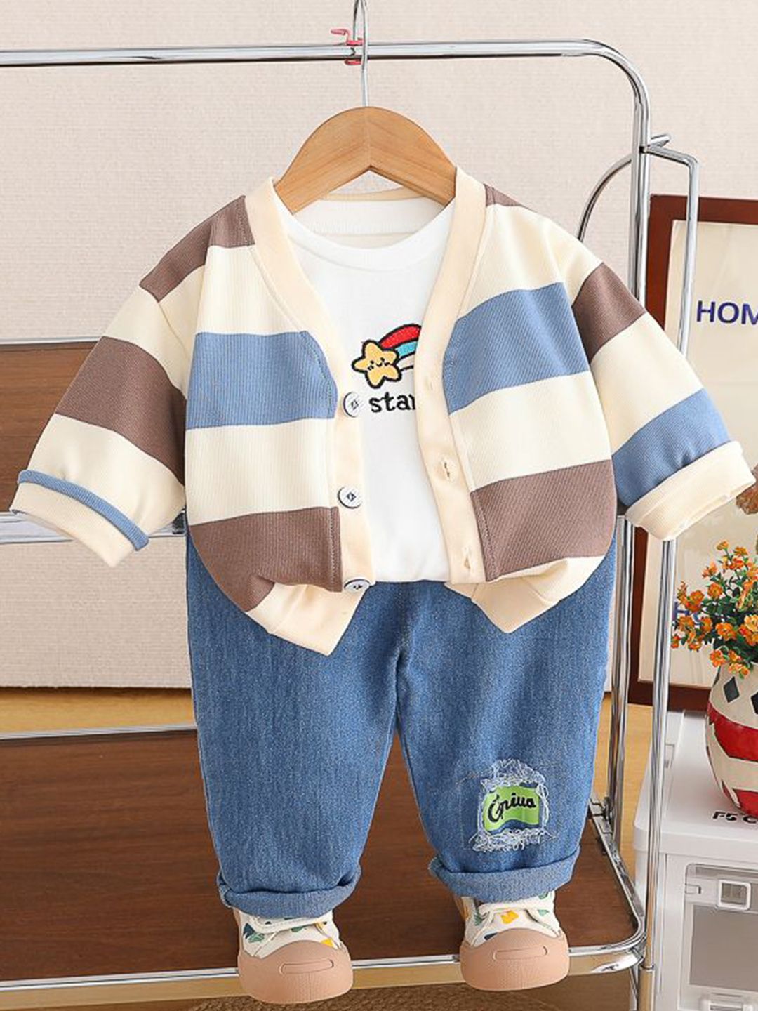 StyleCast x Revolte Boys Striped T-shirt with Trousers