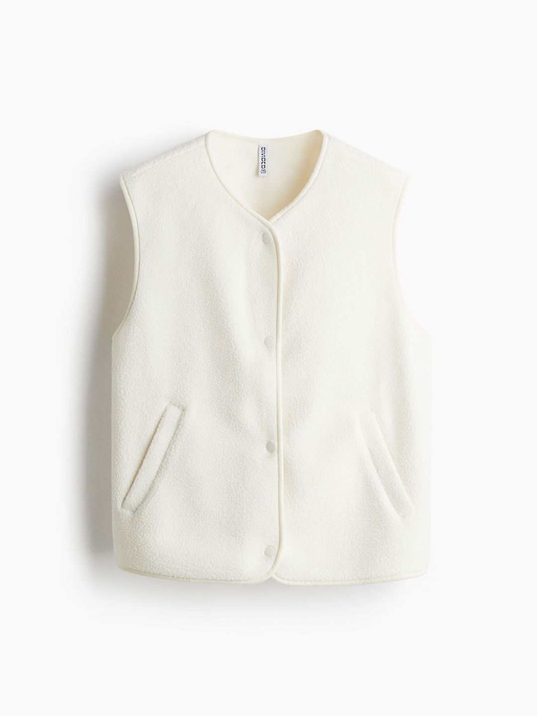 H&M Women White Teddy Gilet-picture-31