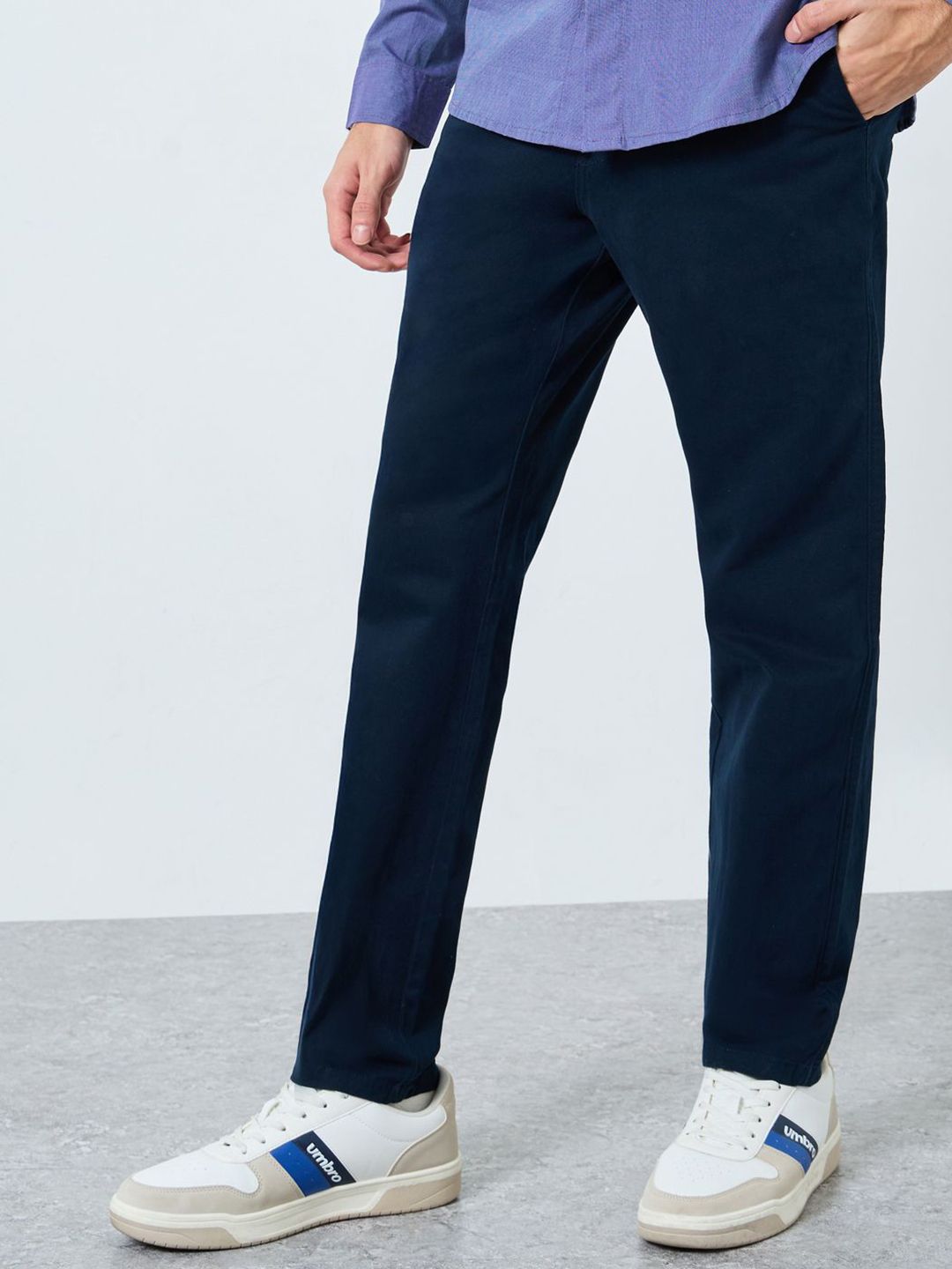 Styli Men Slim Fit Easy Wash Trousers-picture-12