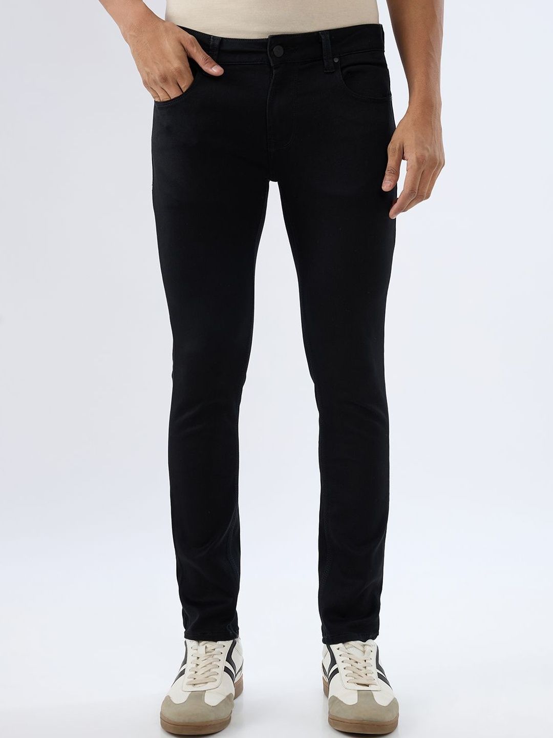 Spykar Black Slim Fit Low Rise Jeans For Men-picture-28