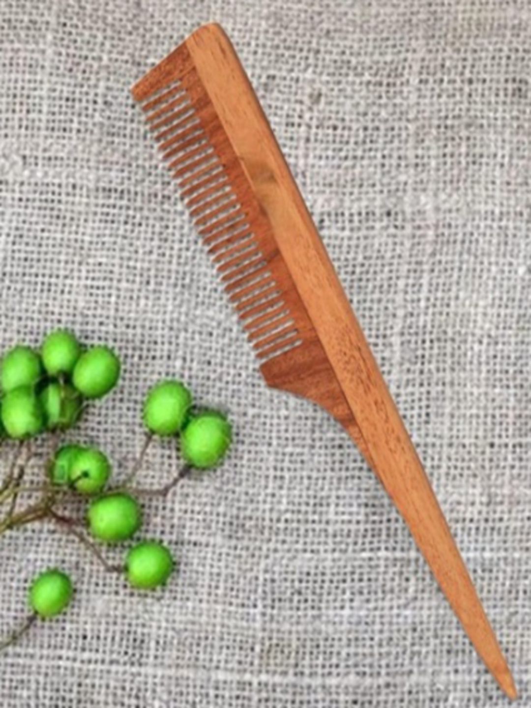 JUSTBUYIT Set Of 4 Natural Neem Wooden Comb For Hair Growth-picture-21