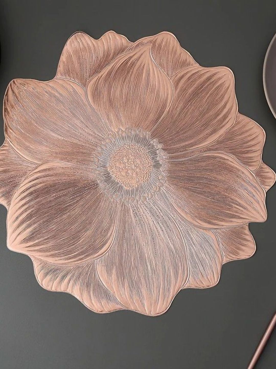 Dakshya Industries Copper Toned Textured Waterproof Table Placemats-picture-16