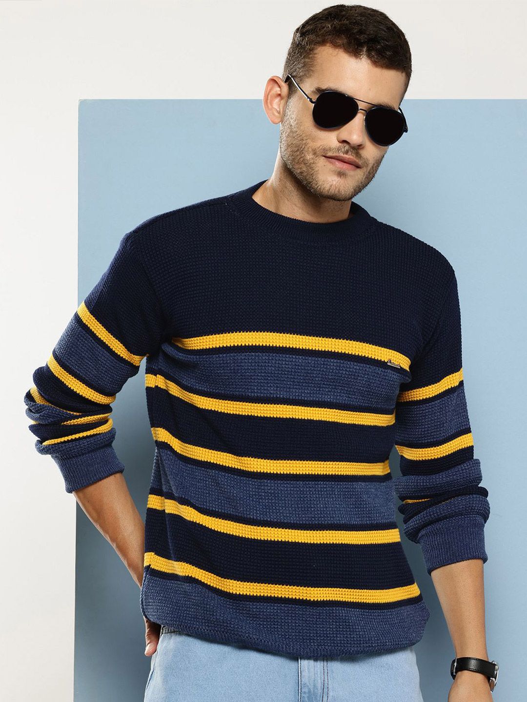 BAESD Men Striped Woollen Pullover Sweater-picture-28