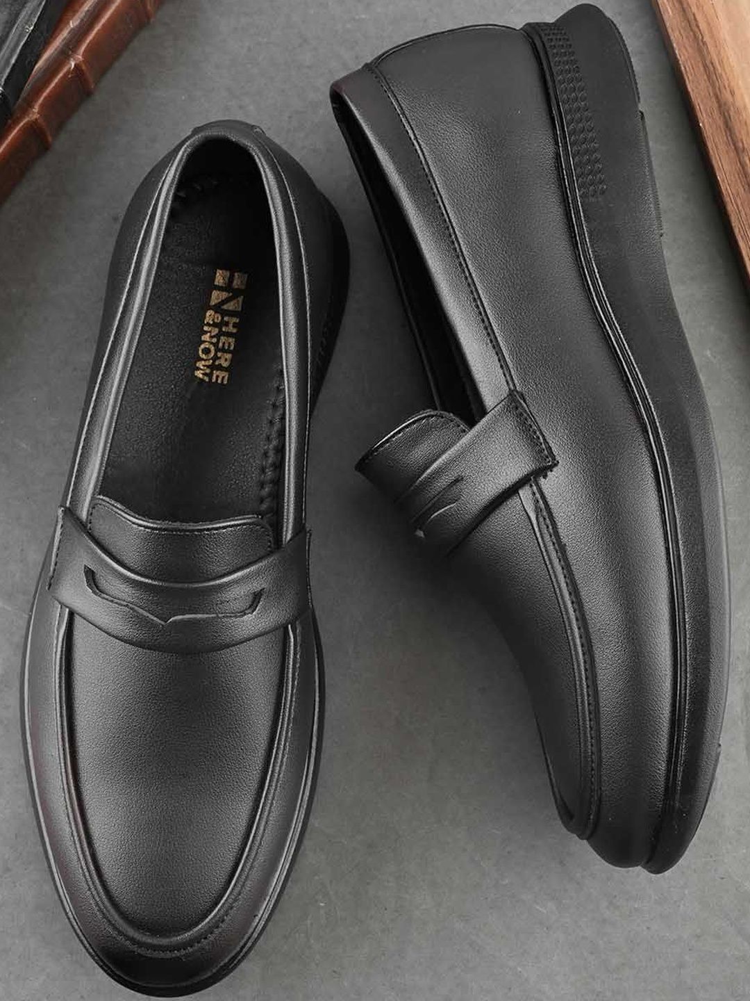 HERE&NOW Black Penny Formal shoes-picture-43