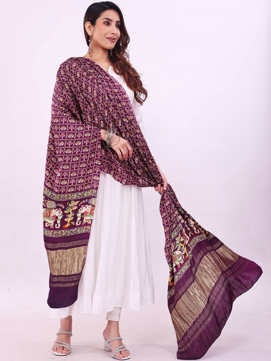 Desibutik Ethnic Motifs Printed Dupatta-image-37