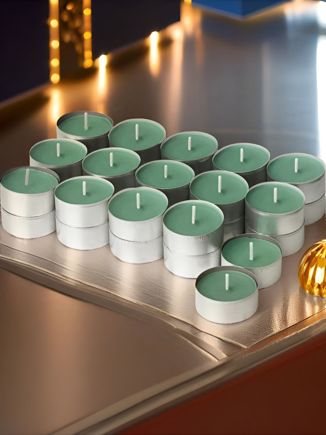 Aromatic Fables Green 50 pieces Tea Light Candle