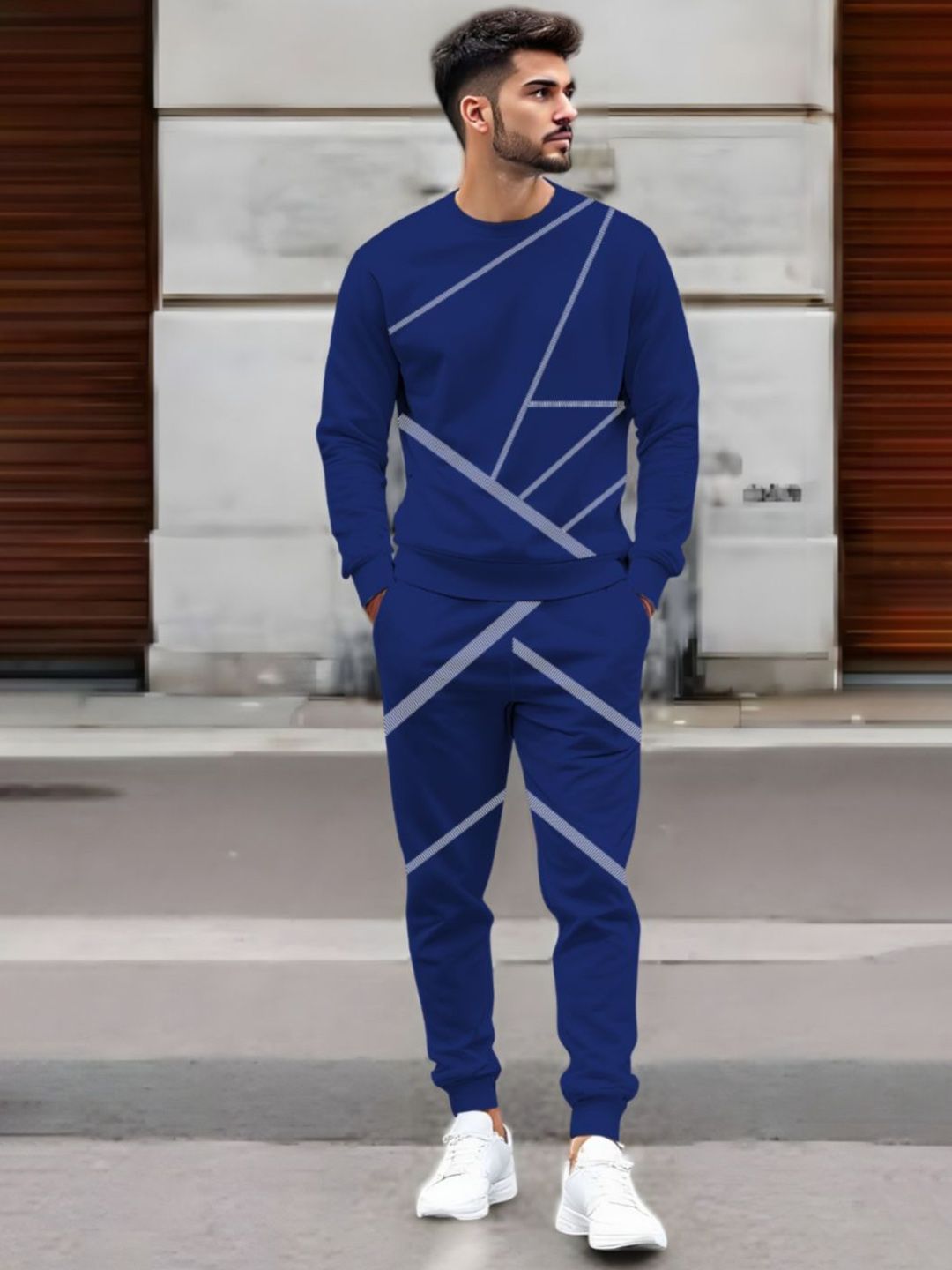 Triptee Men Printed Cotton Tracksuit-picture-33