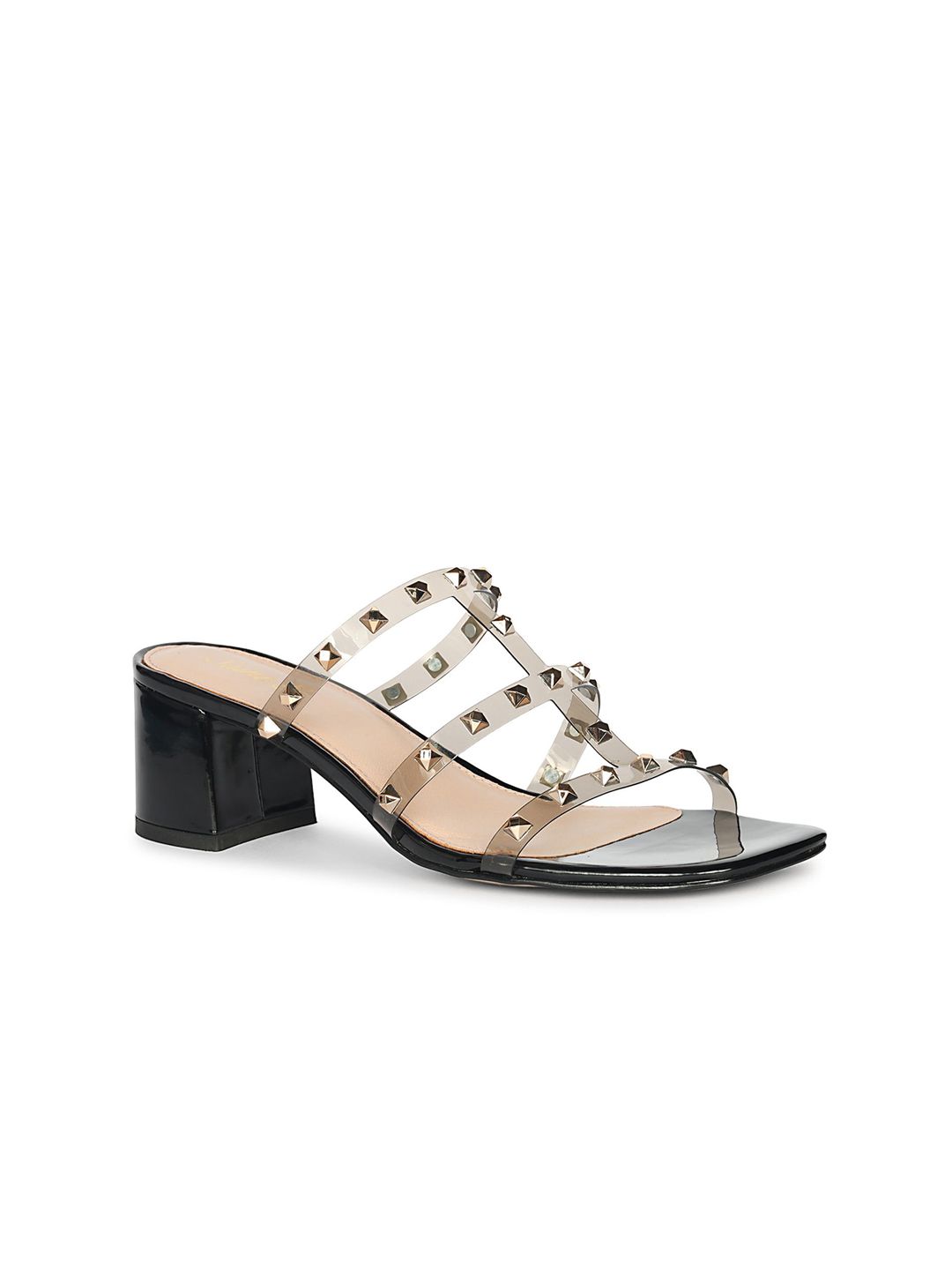 Saint G Western - Embellished Leather Block Sandals-image-46