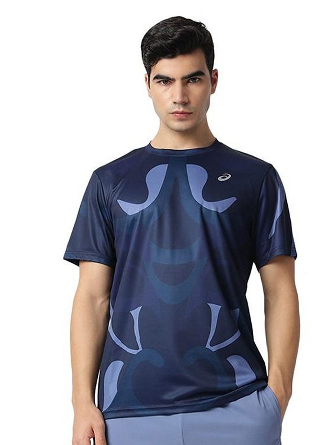 ASICS Men Abstract Printed Round Neck T-shirt-picture-16