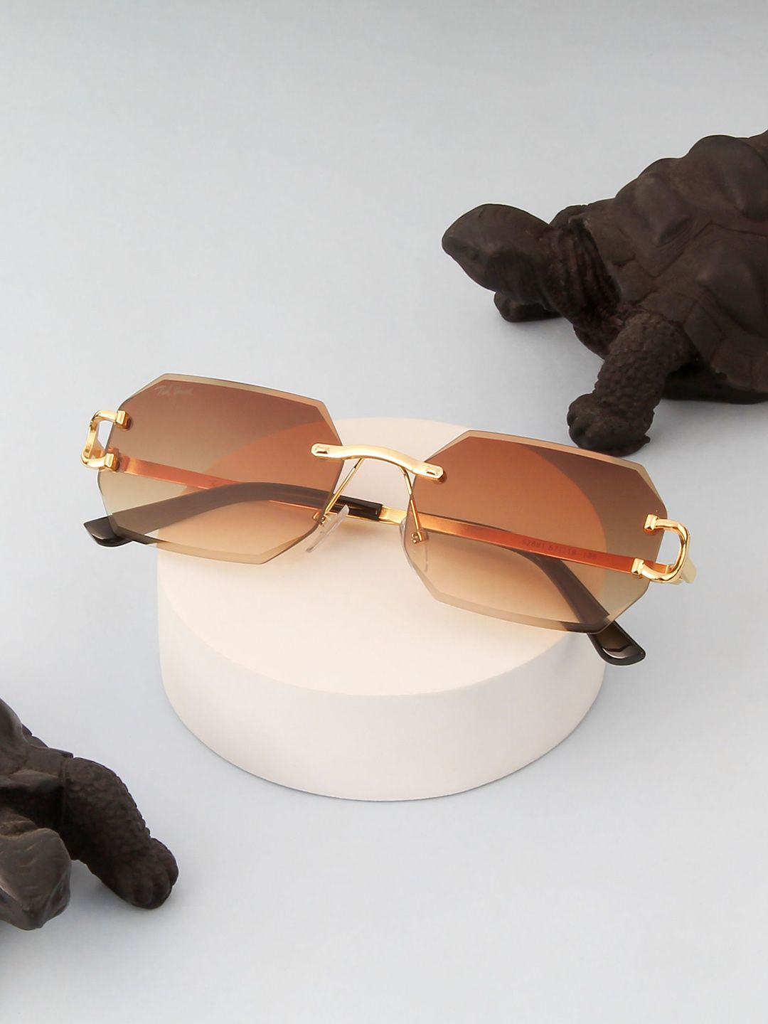 Ted Smith Unisex Brown Lens & Gold-Toned Other Sunglasses with-picture-24
