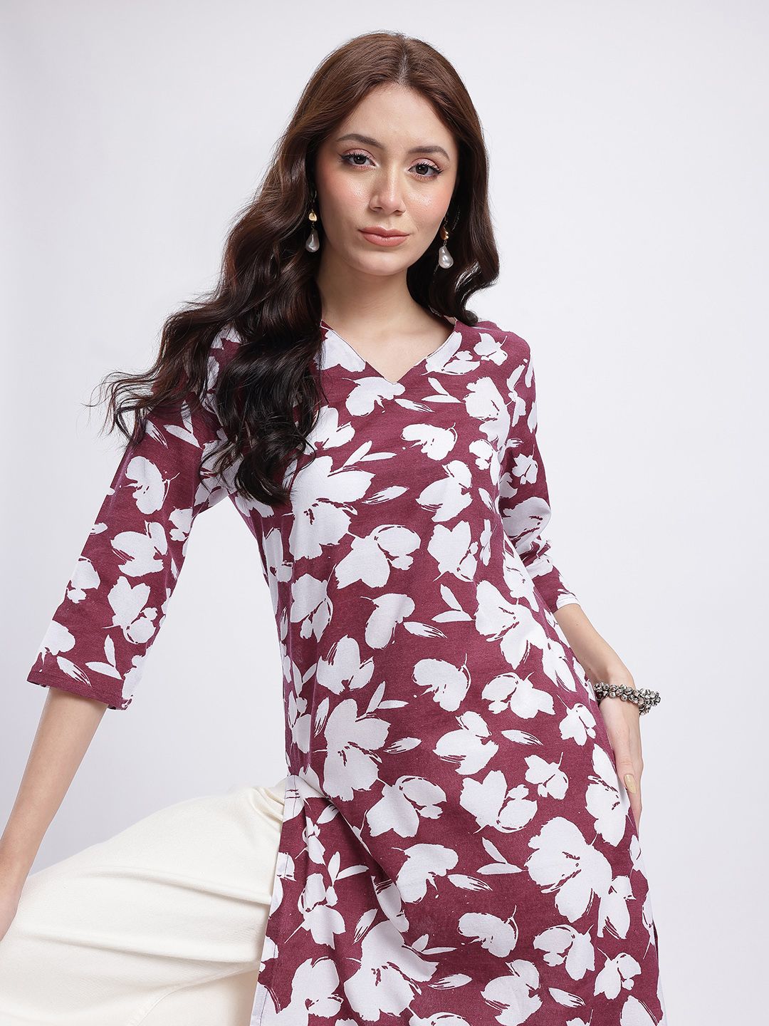 Anouk Rustic Floral Printed Kurta-picture-32