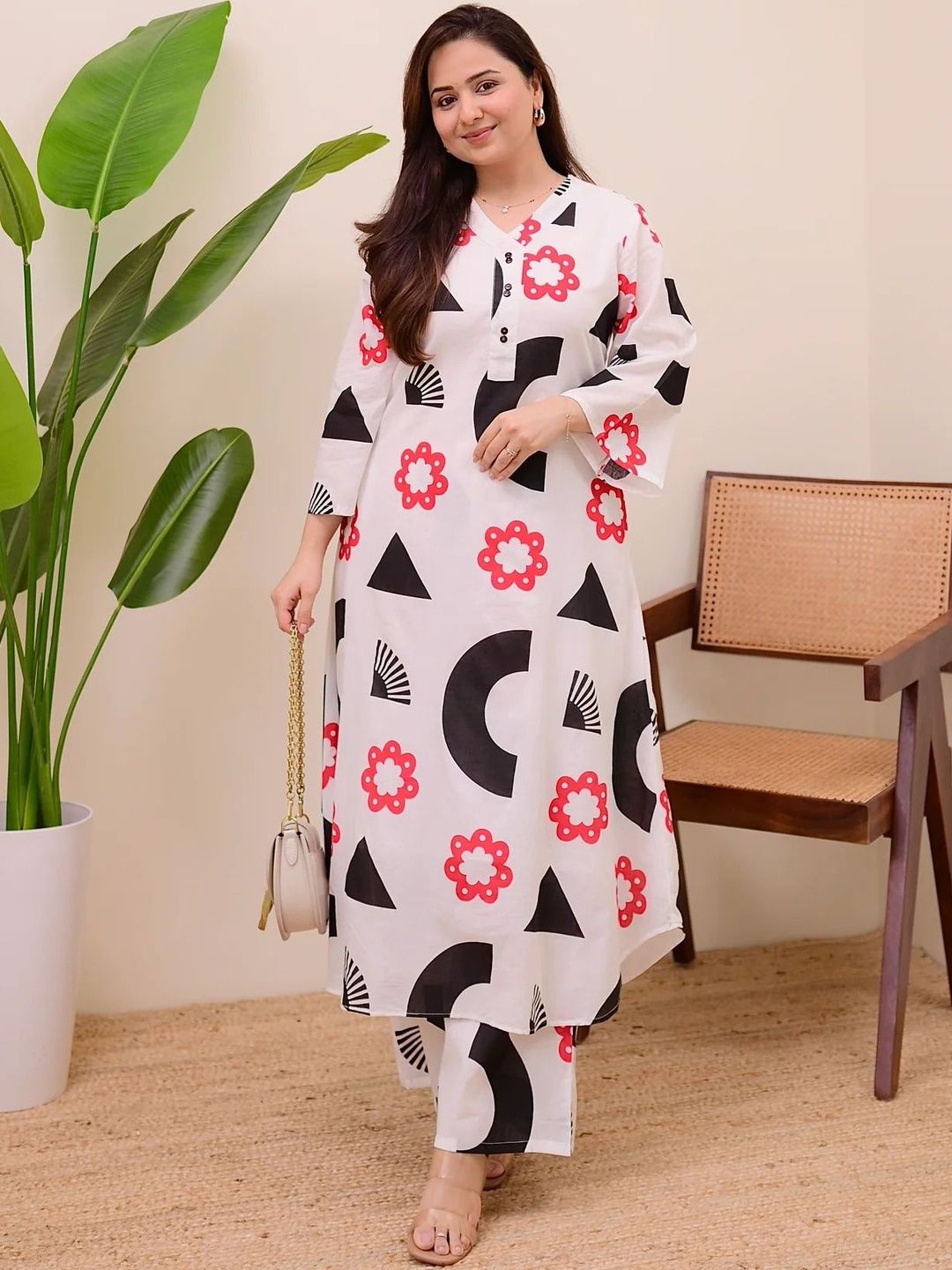 HERE&NOW Women Viscose Rayon Printed Co-ords-picture-28