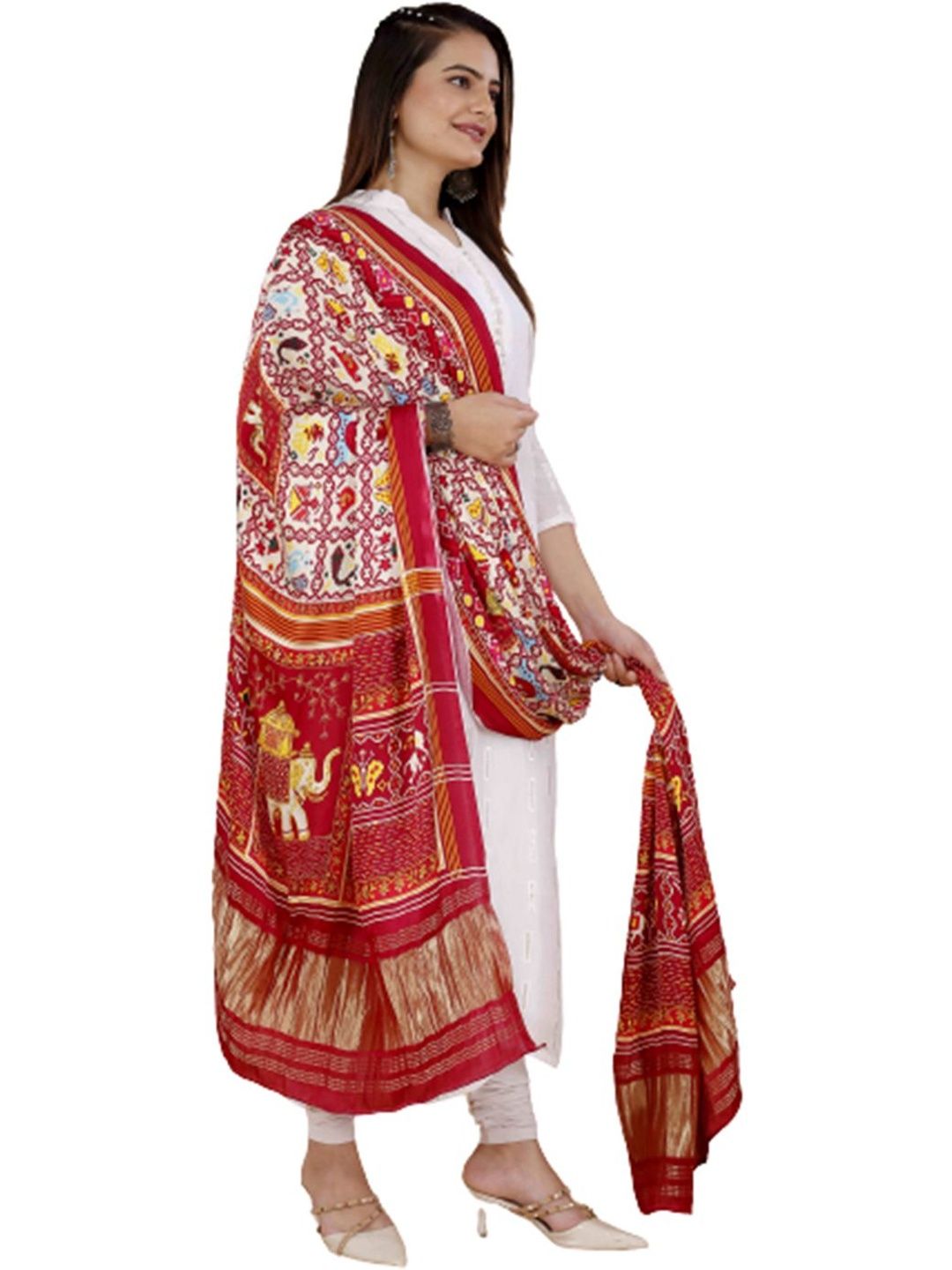 Desibutik Women Ethnic Motifs Printed Dupatta-picture-32