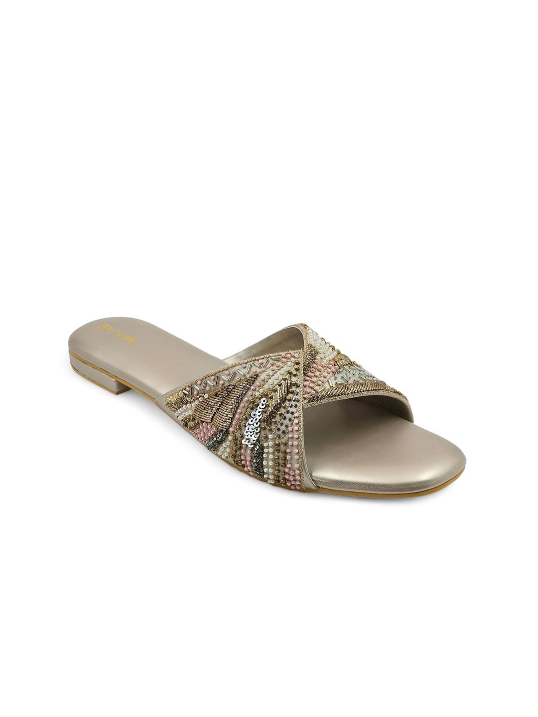 SHRIVAS BY ARCHITA MEHTA Women Embellished Ethnic Open Toe Flats-picture-14