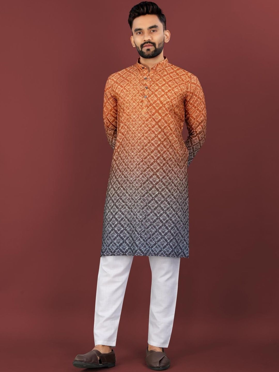 Moda Rapido Men Viscose Rayon Straight Kurtas-image-44