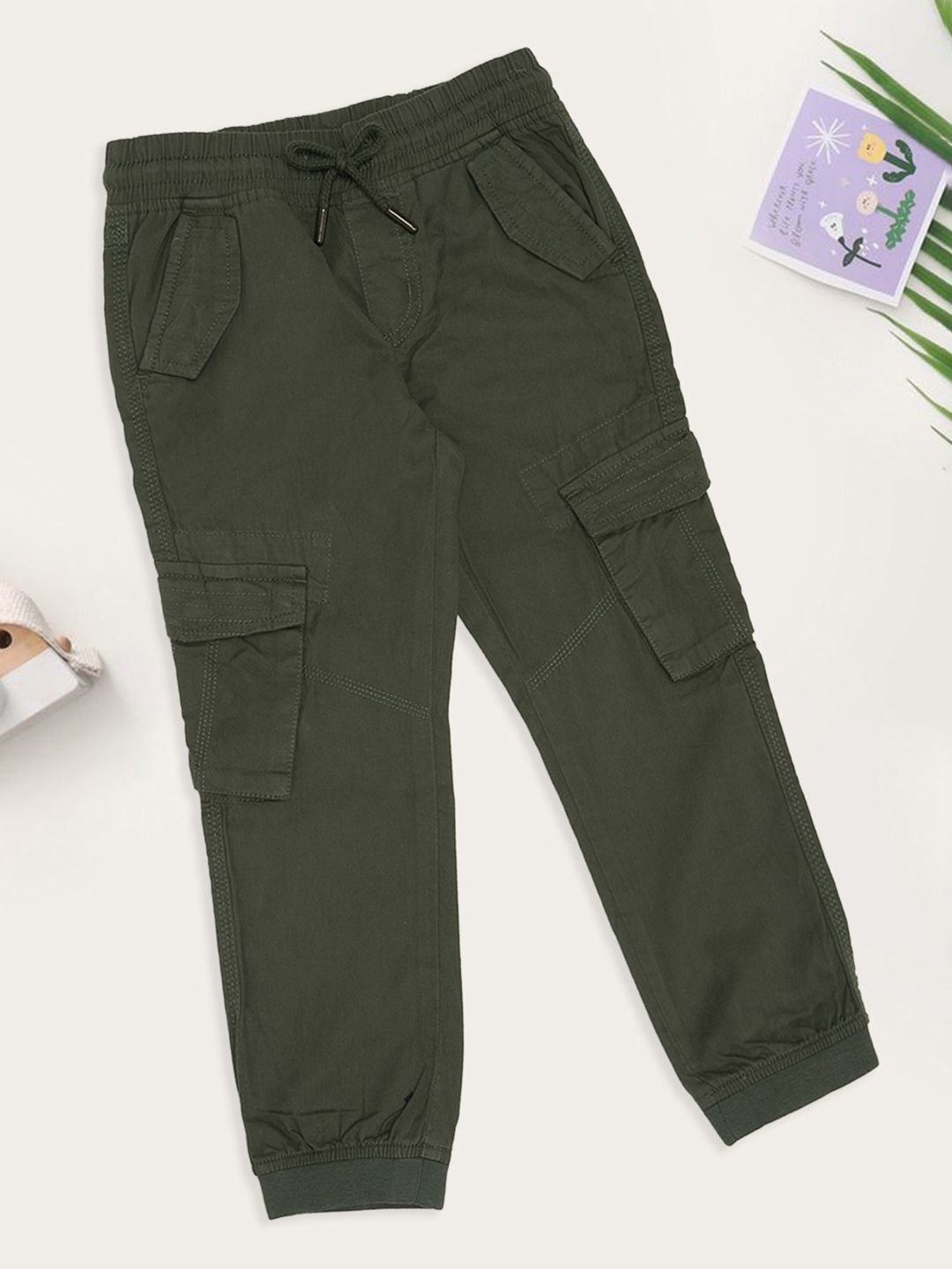 Pantaloons Junior Boys Regular Fit Mid-Rise Cargos