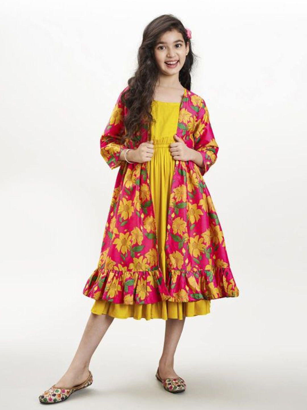 Bitiya by Bhama Girls Floral Printed Maxi Dress-picture-52