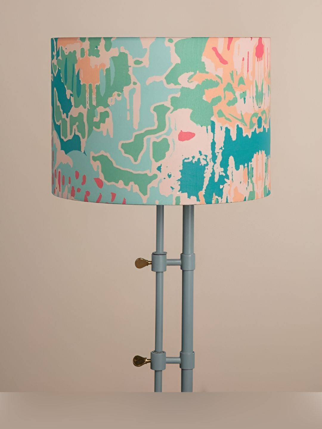 FREEDOM TREE Rorschach Blue & Pink Printed Tapered Medium Cylinder Shaped Floor Lamp-picture-37
