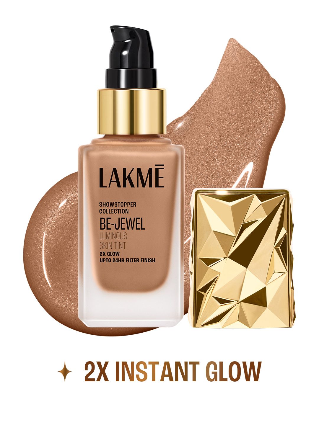 Lakme Showstopper Be-Jewel Luminous Skin Tint 25 ml - Cool Cinnamon C300-picture-40