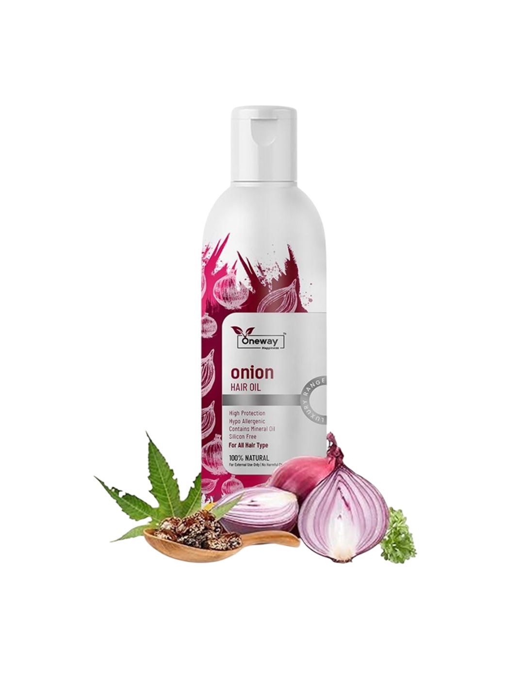 Oneway Happiness Red Onion Hair Oil For Hair Fall Control - 100 ml-picture-14