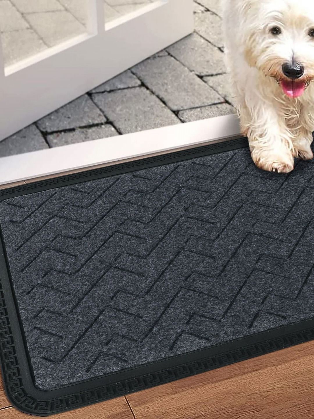 AaHo Decor Grey Textured Anti-Skid Doormats-image-45