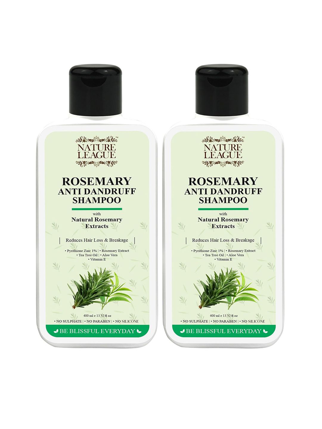 NATURE LEAGUE Set Of 2 Rosemary Anti-Dandruff & Anti-Hair Fall Shampoo- 400 ml Each-picture-33