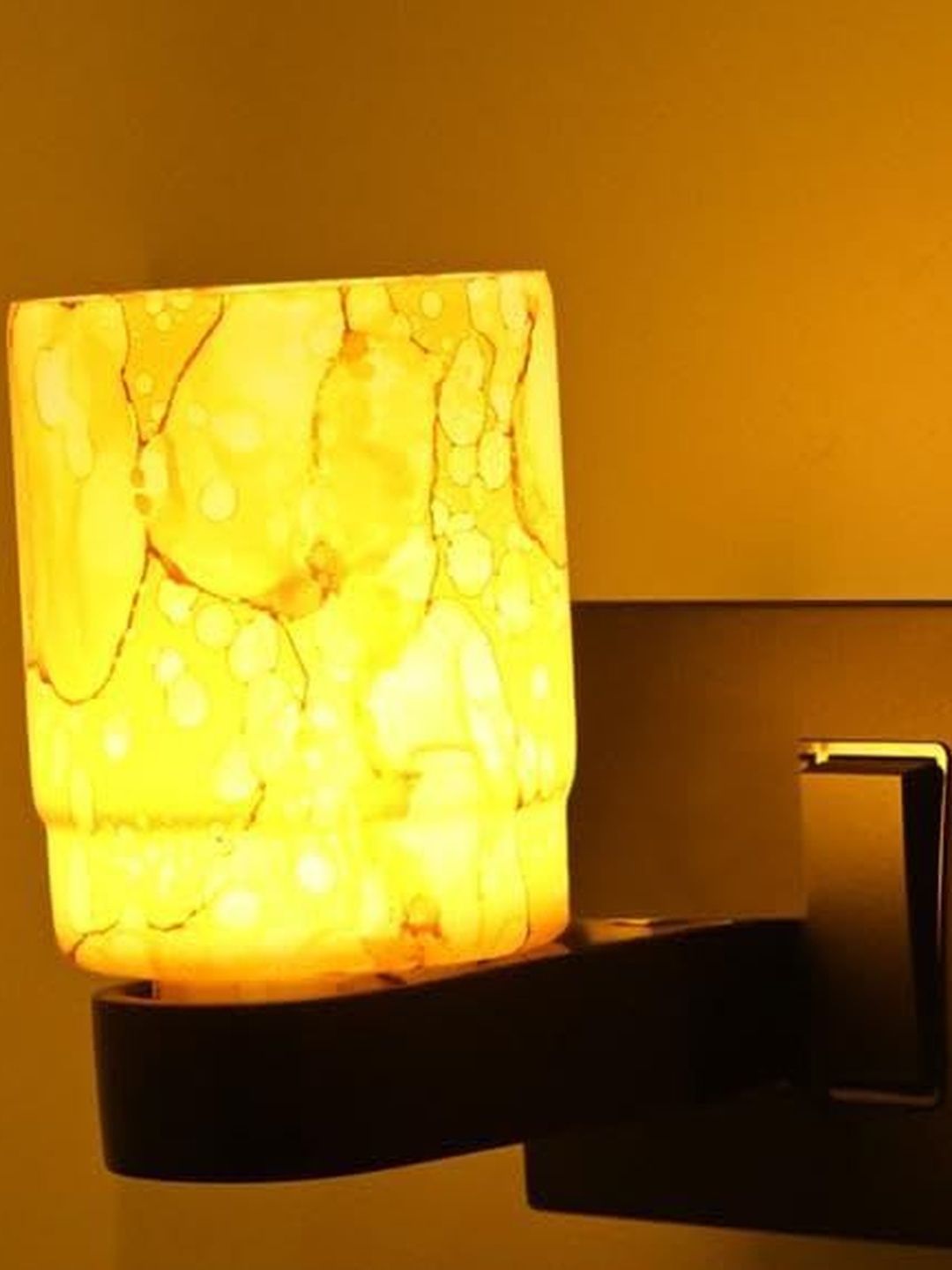 1ST TIME Yellow Printed Glass Cylinder Shaped Wall Lamp-image-13