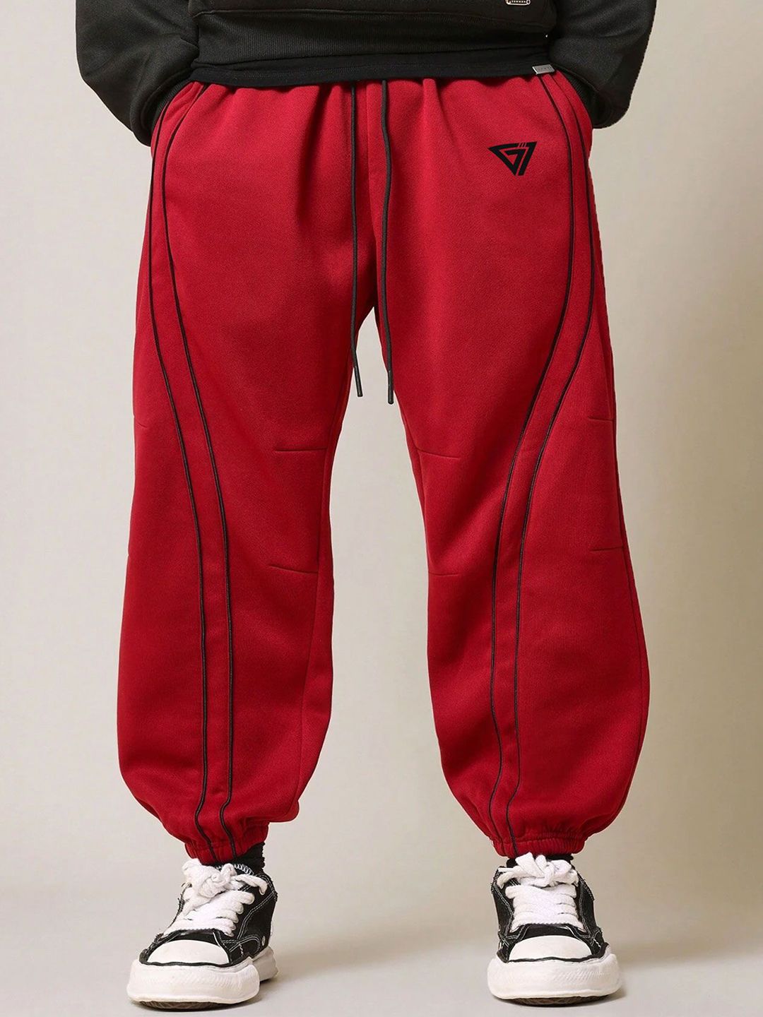 BARGRIP Men Relaxed Loose Fit Low-Rise Cotton Trousers-picture-53