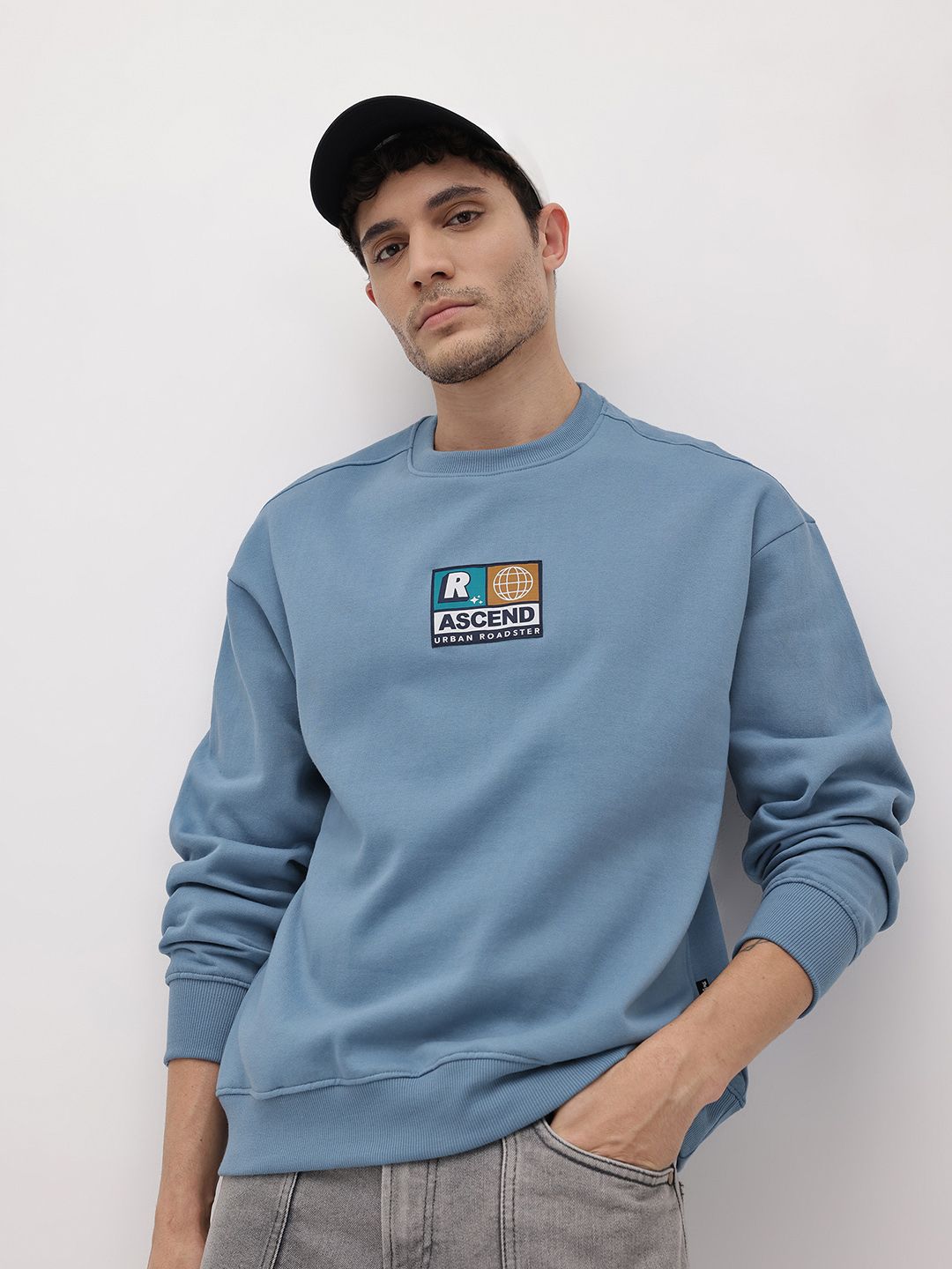 The Roadster Life Co. Graphic Printed Applique Detail Sweatshirt-picture-54