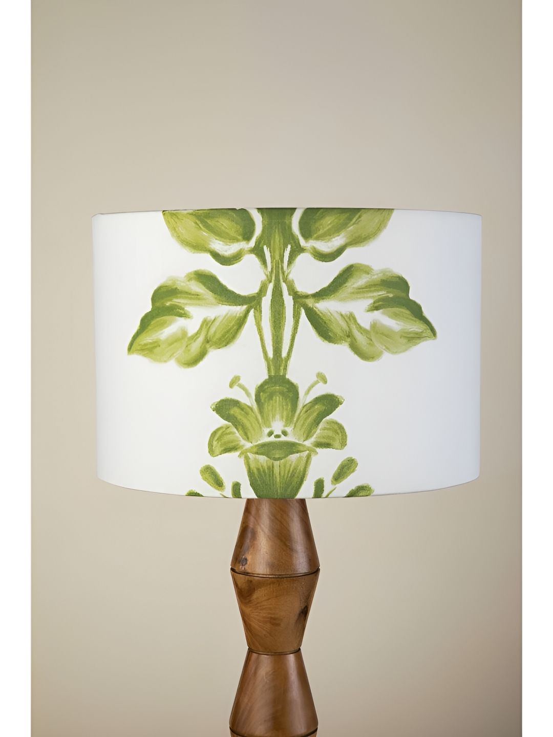 FREEDOM TREE Montane White & Green Printed Metal Tall Taper Floor Lamps-picture-10