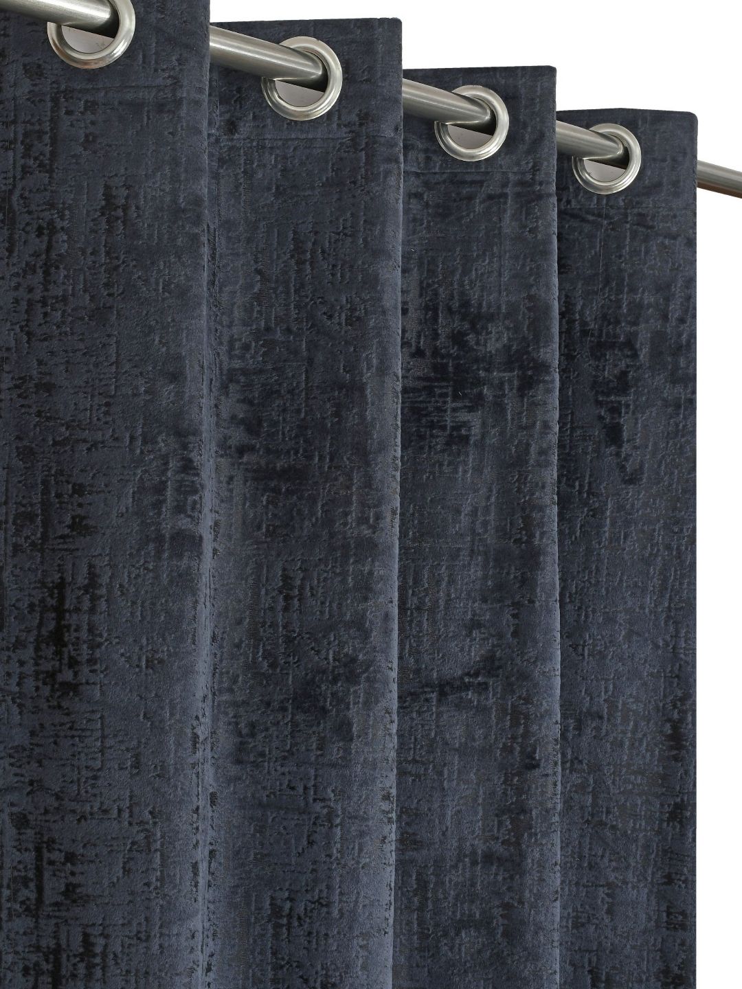 GEET CREATIONS Green & Gold-Toned 2 Pieces Textured Darkening Velvet Long Door Curtains-image-33
