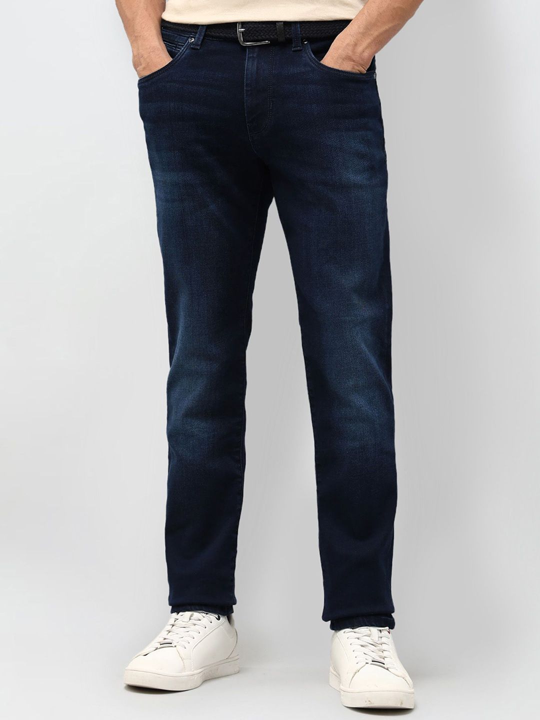 U.S. Polo Assn. Denim Co. Men Tapered Fit Low-Rise Cotton Light Fade Stretchable Jeans-picture-37