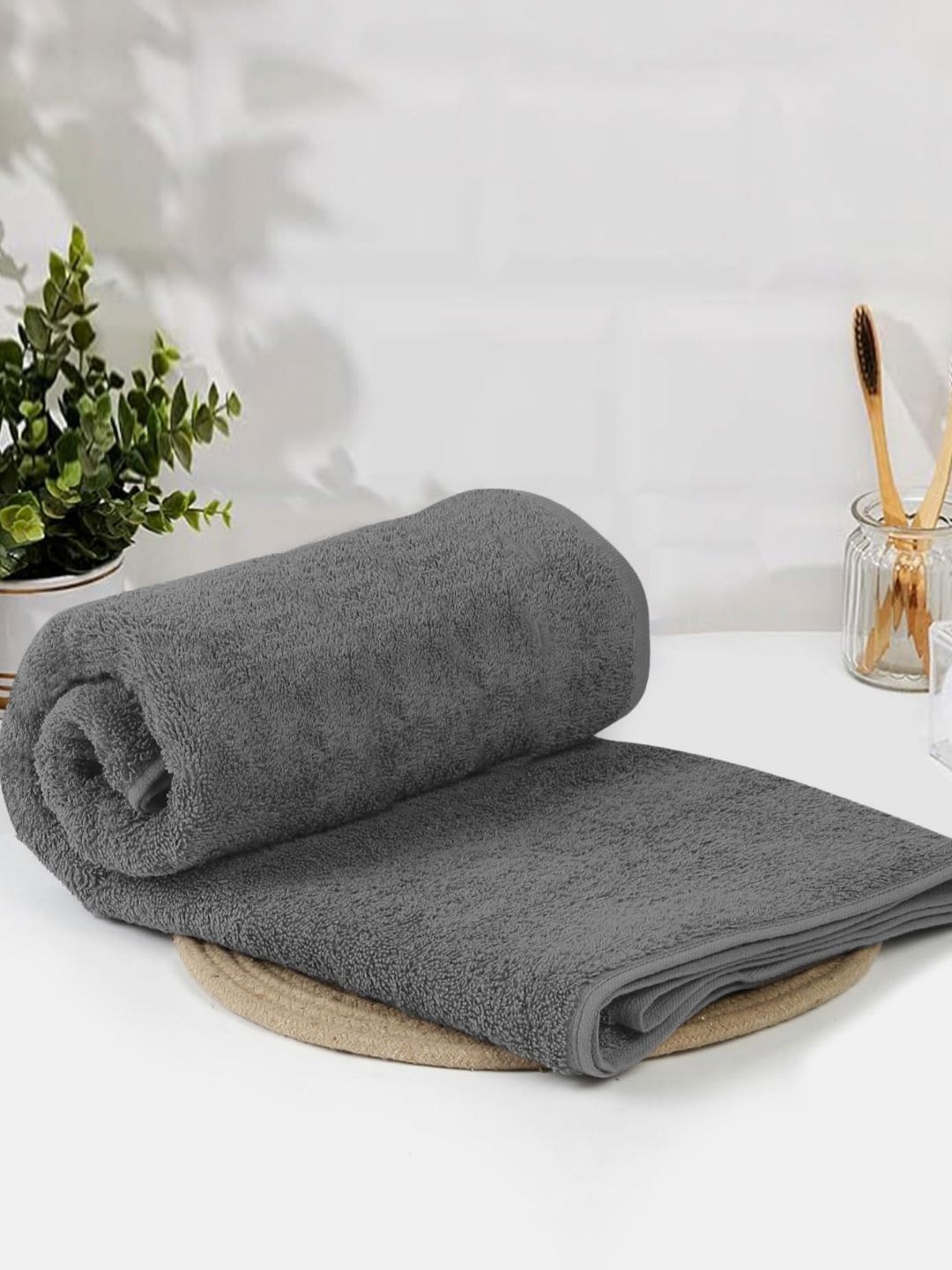 LUXEHOME INTERNATIONAL Grey Bamboo 670 GSM Bath Towel-image-9