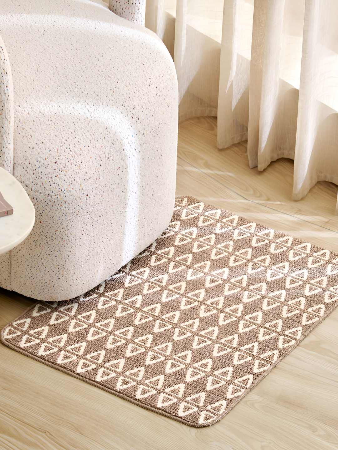 Home Centre Nicolas Zinu Beige & Off White Knitted Dhurrie-picture-27